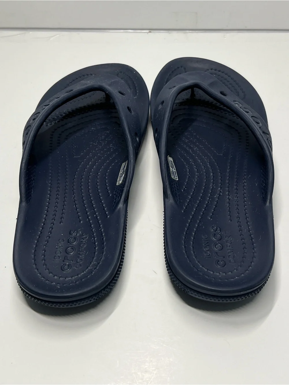 CROCS Men’s Size 6 Women’s Size 8 Navy Blue Waterproof Sandal Flip Flop